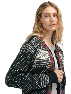 Dale of Norway Short Jackets & Cardigans^Setesdal Lusekofte Jacket - Norwegian Wool Black Offwhite