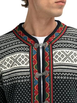 Dale of Norway Short Jackets & Cardigans^Setesdal Lusekofte Jacket - Norwegian Wool Black Offwhite