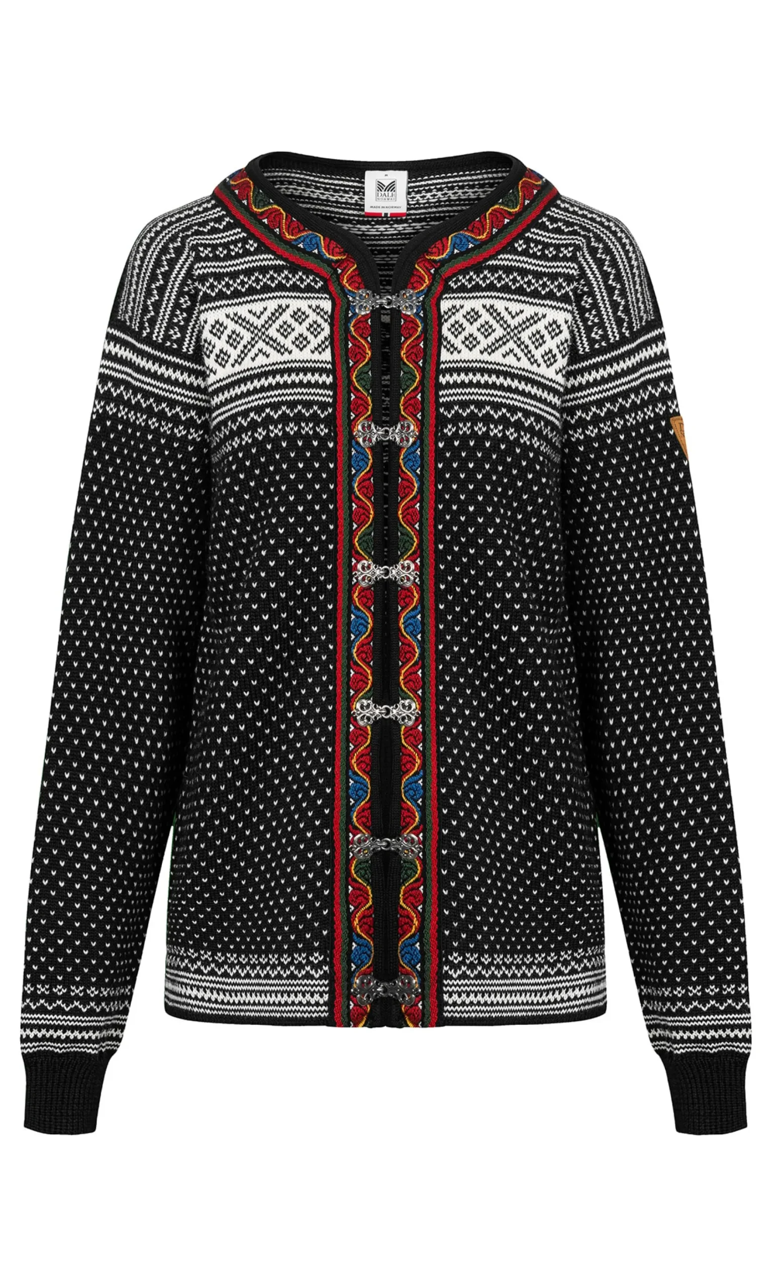 Dale of Norway Short Jackets & Cardigans^Setesdal Lusekofte Jacket - Norwegian Wool Black Offwhite