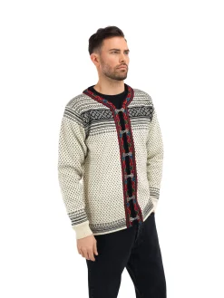 Dale of Norway Short Jackets & Cardigans^Setesdal Lusekofte Jacket - Norwegian Wool Offwhite Black