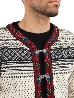 Dale of Norway Short Jackets & Cardigans^Setesdal Lusekofte Jacket - Norwegian Wool Offwhite Black