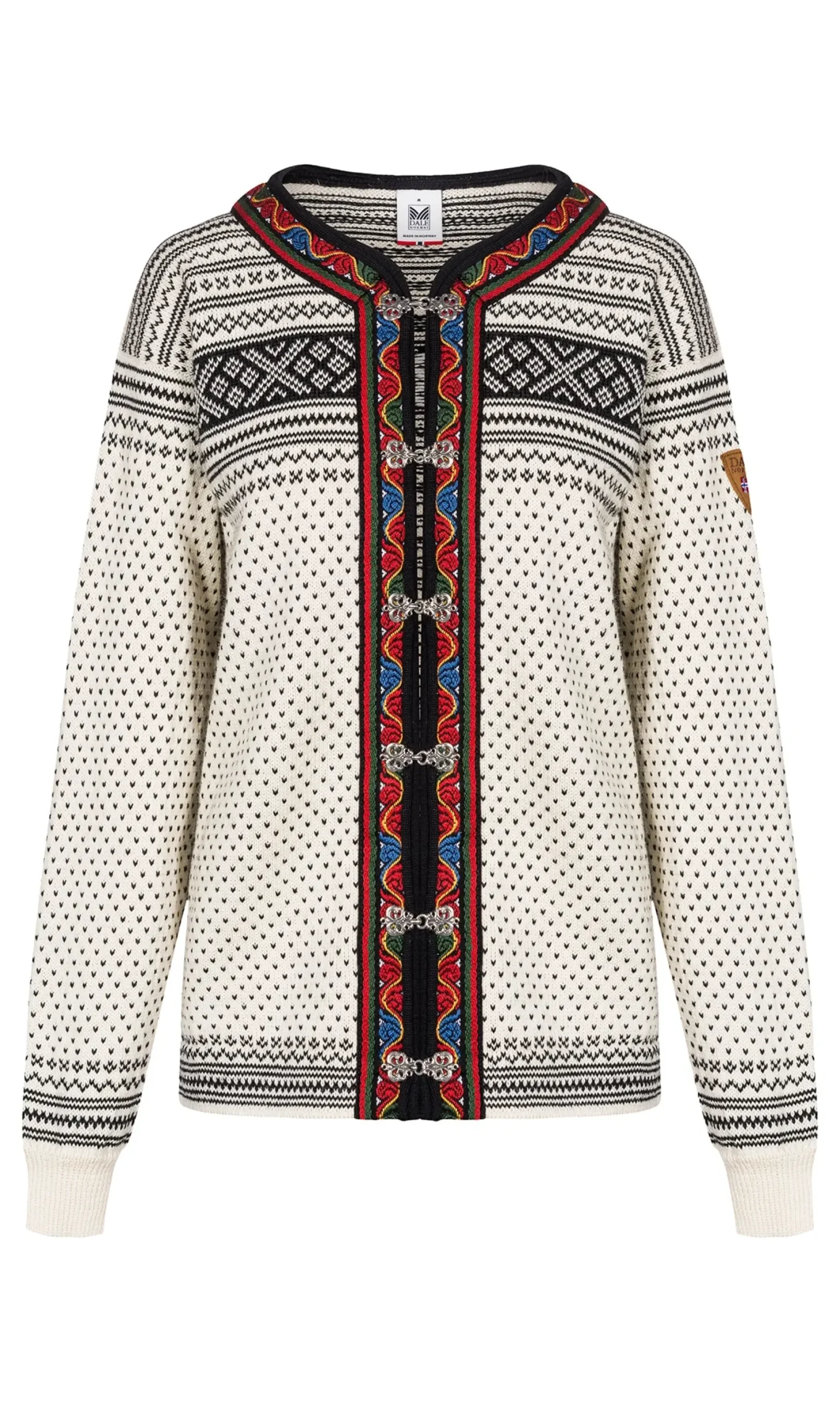 Dale of Norway Short Jackets & Cardigans^Setesdal Lusekofte Jacket - Norwegian Wool Offwhite Black