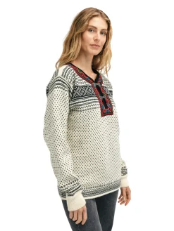 Dale of Norway Half-Zip^Setesdal Sweater - Norwegian Wool Offwhite Black