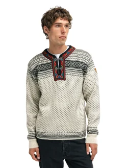 Dale of Norway Half-Zip^Setesdal Sweater - Norwegian Wool Offwhite Black