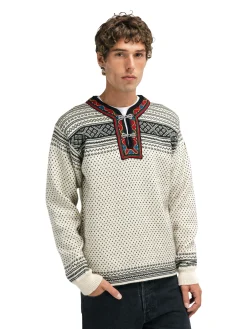 Dale of Norway Half-Zip^Setesdal Sweater - Norwegian Wool Offwhite Black