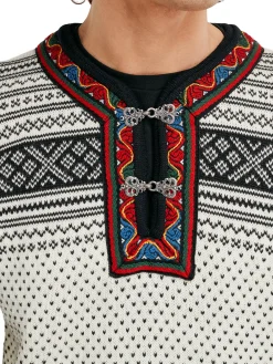 Dale of Norway Half-Zip^Setesdal Sweater - Norwegian Wool Offwhite Black