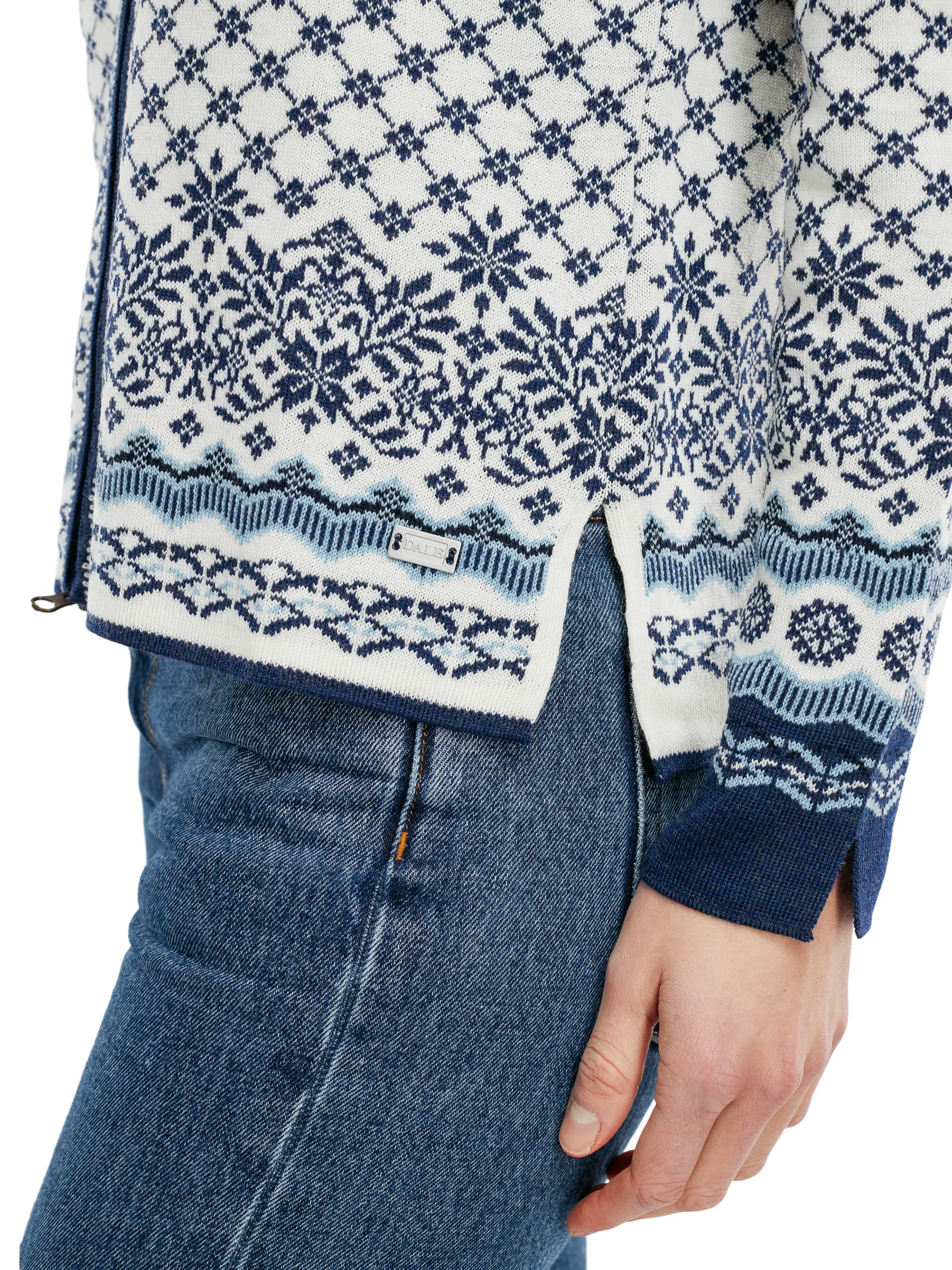 Dale of Norway Short Jackets & Cardigans^Solfrid Women's Jacket - Merino Wool Offwhite Electricstorm Navy
