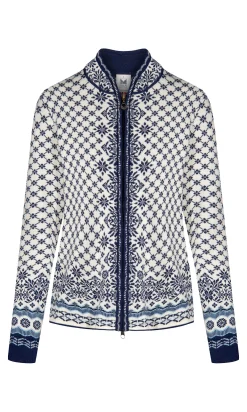 Dale of Norway Short Jackets & Cardigans^Solfrid Women's Jacket - Merino Wool Offwhite Electricstorm Navy