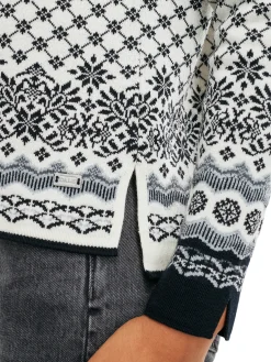 Dale of Norway Short Jackets & Cardigans^Solfrid Women's Jacket - Merino Wool Off White Black Schiefer Grau