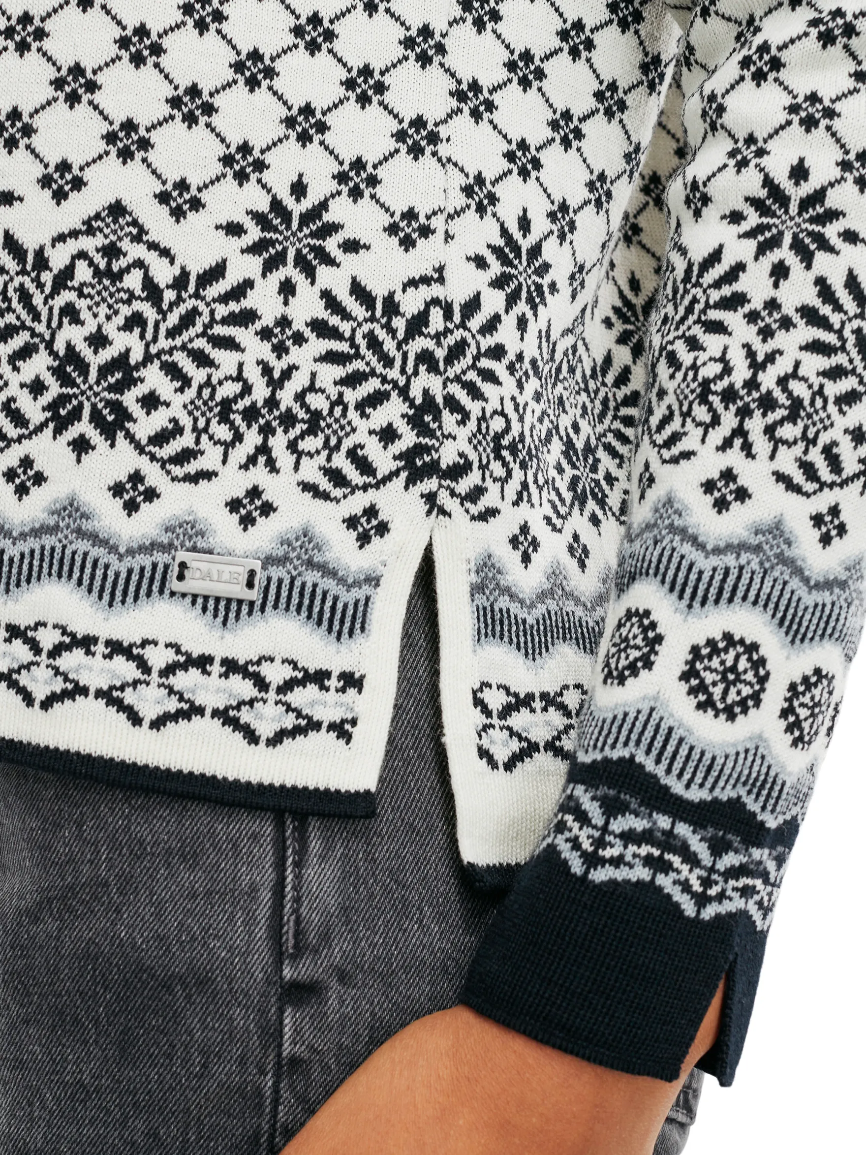 Dale of Norway Short Jackets & Cardigans^Solfrid Women's Jacket - Merino Wool Off White Black Schiefer Grau