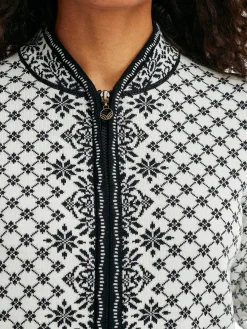 Dale of Norway Short Jackets & Cardigans^Solfrid Women's Jacket - Merino Wool Off White Black Schiefer Grau