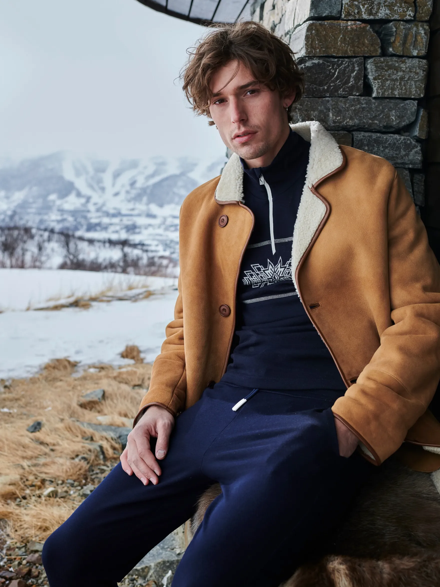 Dale of Norway Next-To-Skin^Spirit Basic Men's - Superfine Merino Navy Offwhite