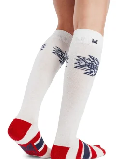 Dale of Norway Socks^Spirit Wool Socks High Offwhite Navy Raspberry