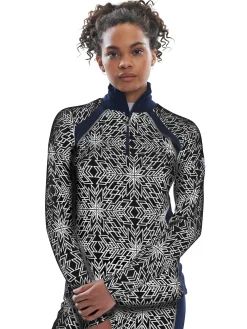 Dale of Norway Next-To-Skin^Stargaze Basic Women's Sweater - Superfine Merino Navy Offwhite
