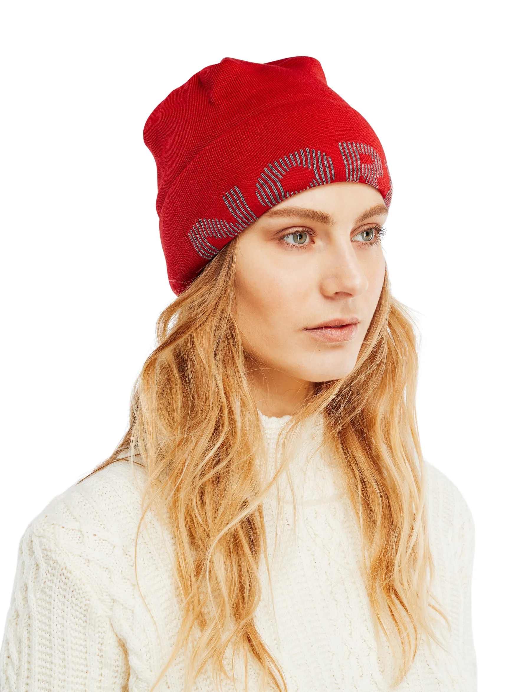 Dale of Norway Hats^Team Norway Unisex Merino Wool Hat Raspberry