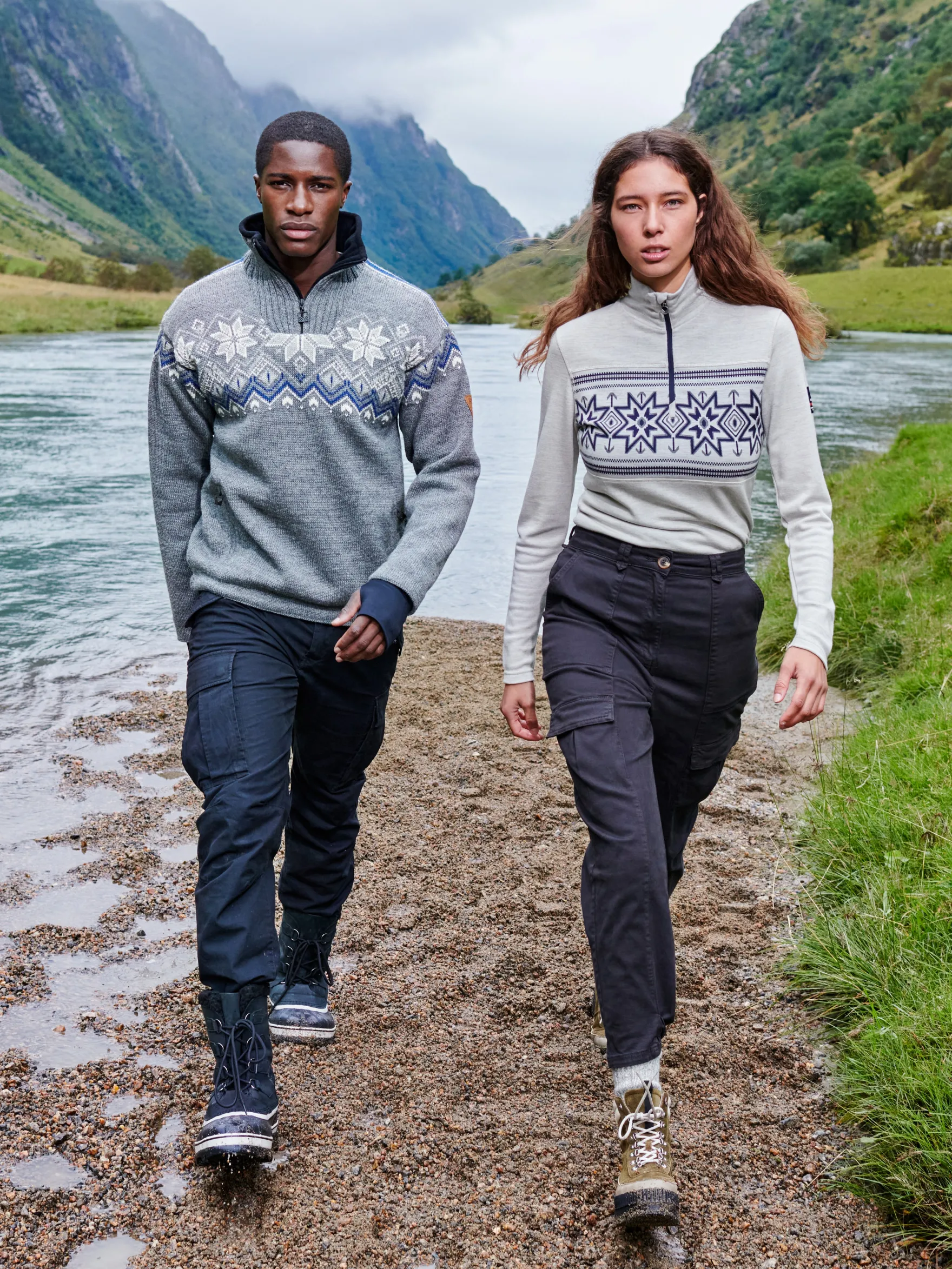 Dale of Norway Next-To-Skin^Tindefjell Basic Women's Merino Wool Basic Sweater Offwhite Navy Smoke