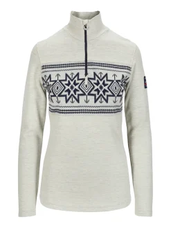 Dale of Norway Next-To-Skin^Tindefjell Basic Women's Merino Wool Basic Sweater Offwhite Navy Smoke