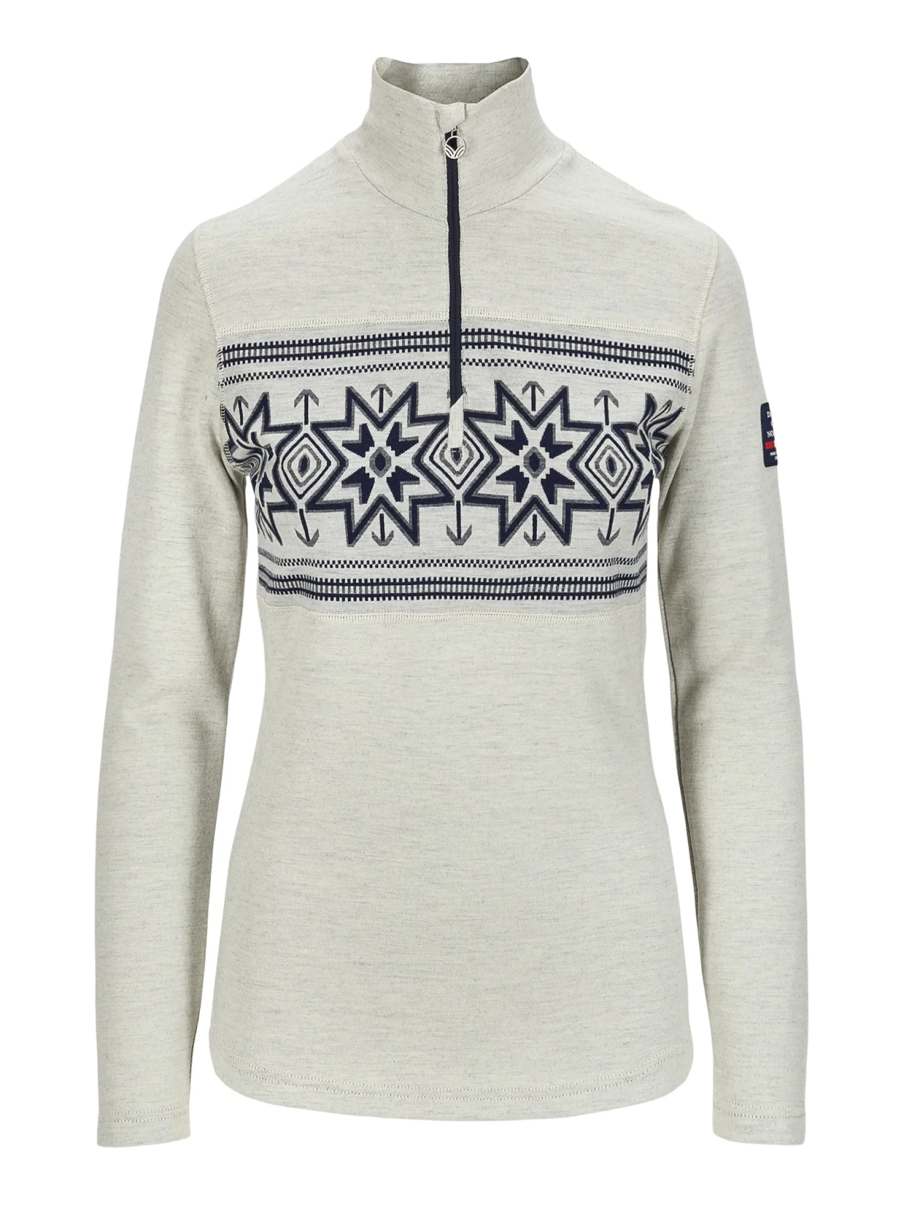 Dale of Norway Next-To-Skin^Tindefjell Basic Women's Merino Wool Basic Sweater Offwhite Navy Smoke