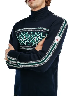 Dale of Norway Turtle-Neck^Tindefjell Men's Sweater - Merino Navy