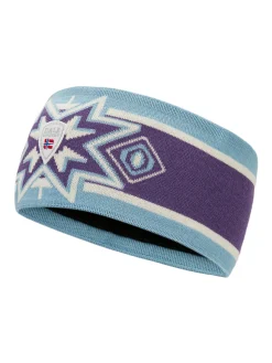 Dale of Norway Headbands^Tindefjell Unisex Merino Wool Headband Darkpurple Iceblue