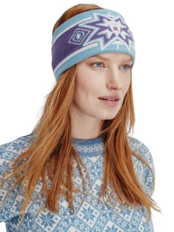 Dale of Norway Headbands^Tindefjell Unisex Merino Wool Headband Darkpurple Iceblue