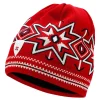 Dale of Norway Hats^Tindefjell Unisex Merino Wool Hat Raspberry Offwhite Navy