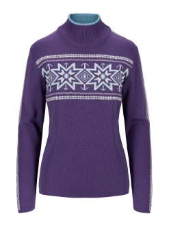 Dale of Norway Turtle-Neck^Tindefjell Women's Sweater - Merino Darkpurple
