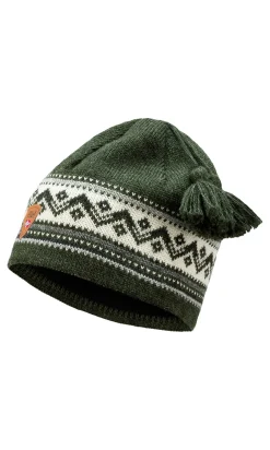 Dale of Norway Hats^Vail Hat - Norwegian Wool Dark Green Offwhite Carcoal