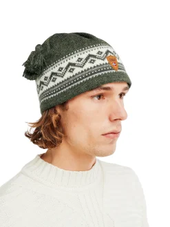 Dale of Norway Hats^Vail Hat - Norwegian Wool Dark Green Offwhite Carcoal