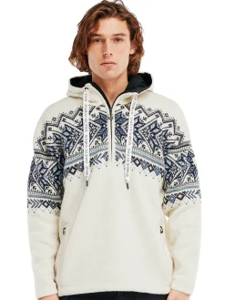 Dale of Norway Weatherproof^Vail Weatherproof Men's Norwegian Wool Hoodie Offwhite Navy Blue Shadow