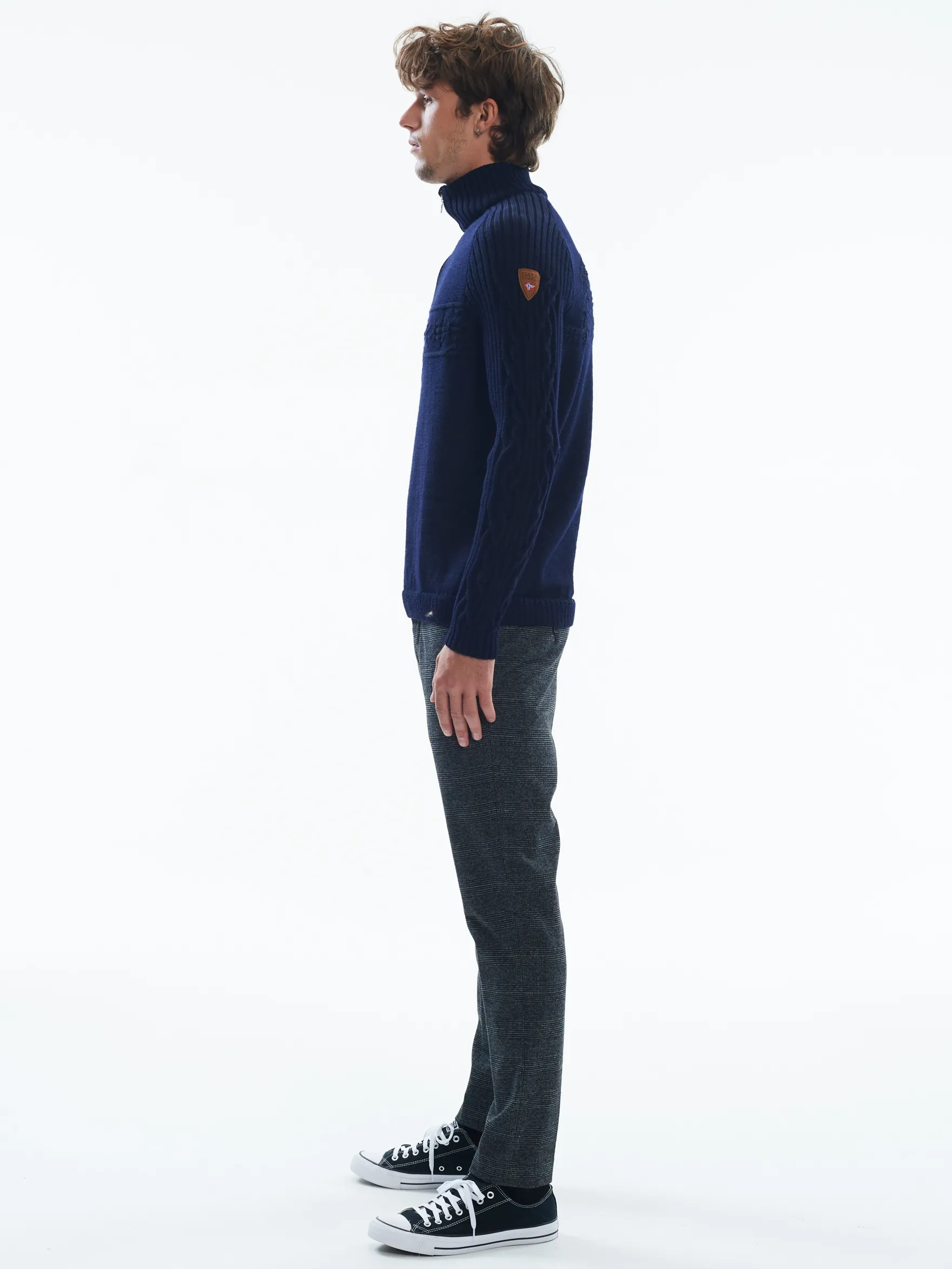 Dale of Norway Half-Zip^Vegvisir Men's Sweater - Norwegian Wool Navy