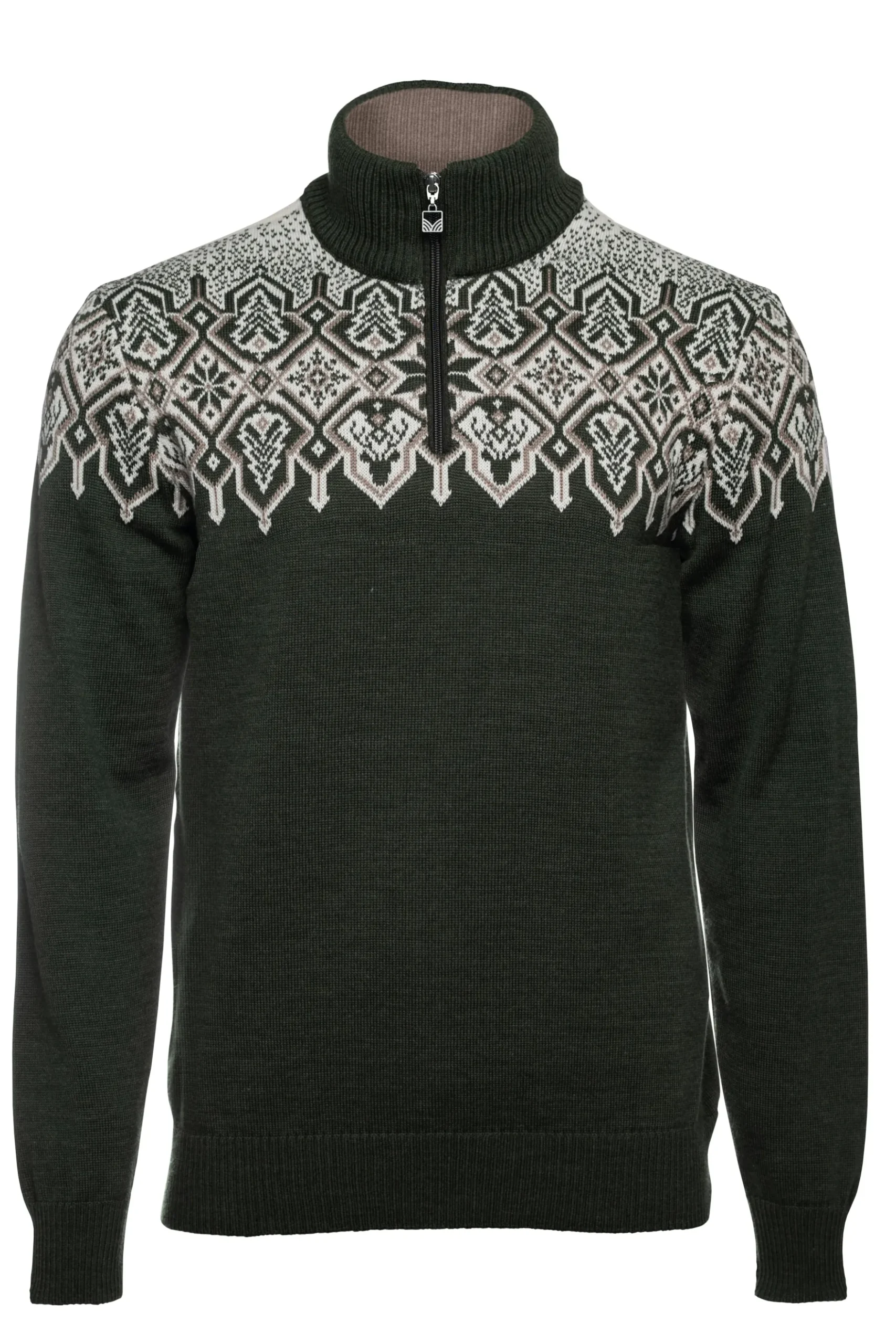 Dale of Norway Half-Zip^Winterland Men's Merino Wool Sweater Dark Green