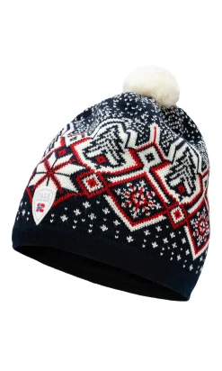 Dale of Norway Hats^Winterland Unisex Merino Wool Hat Navy Offwhite Raspberry