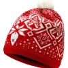 Dale of Norway Hats^Winterland Unisex Merino Wool Hat Raspberry Offwhite Redrose
