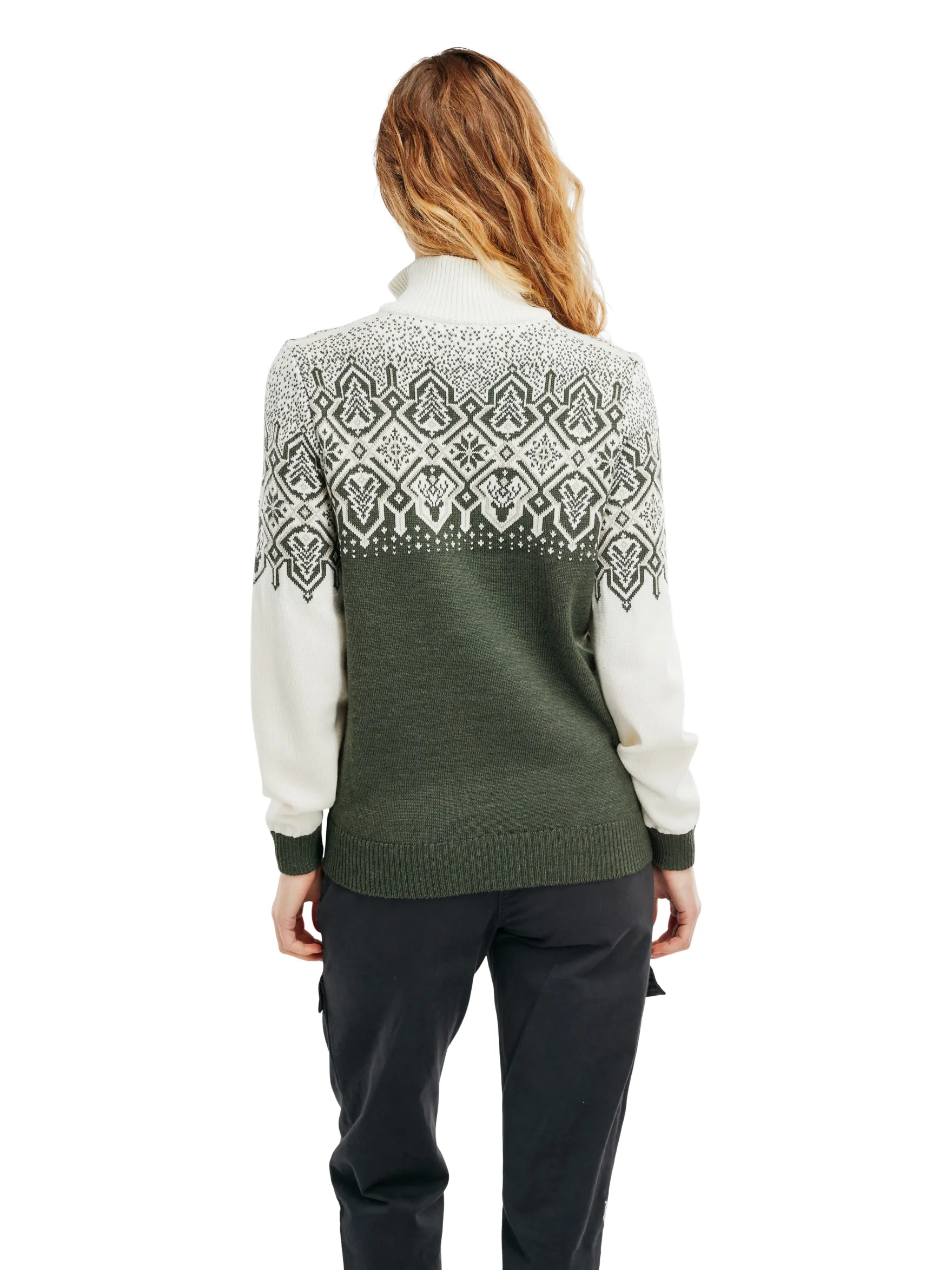 Dale of Norway Half-Zip^Winterland Women's Merino Wool Sweater Dark Green